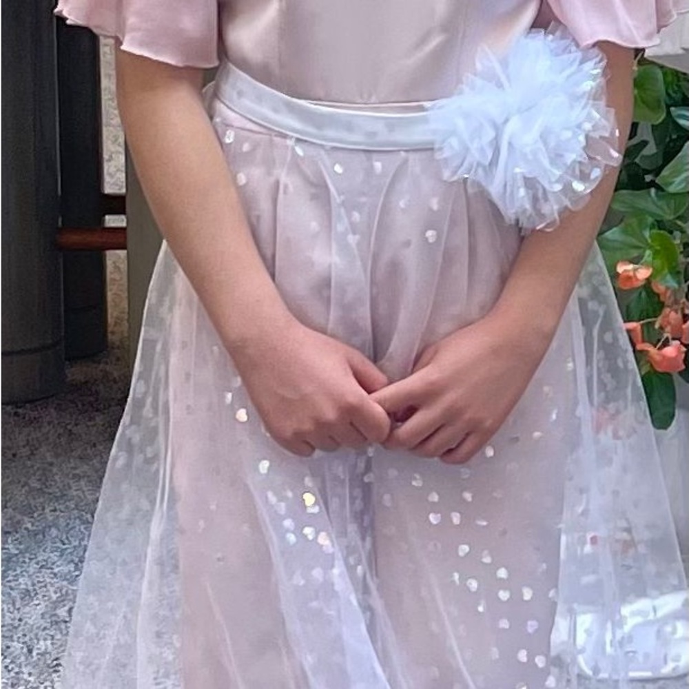 Girl’s First Communion Outfit with  Accessories, Size 10-12 (L)